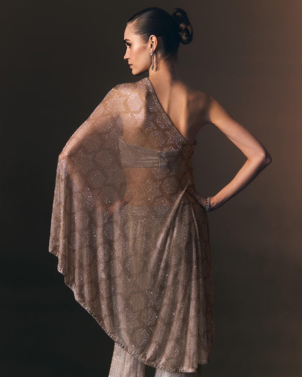 Moonstone Sharara Pants With Cape
