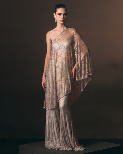 Moonstone Sharara Pants With Cape