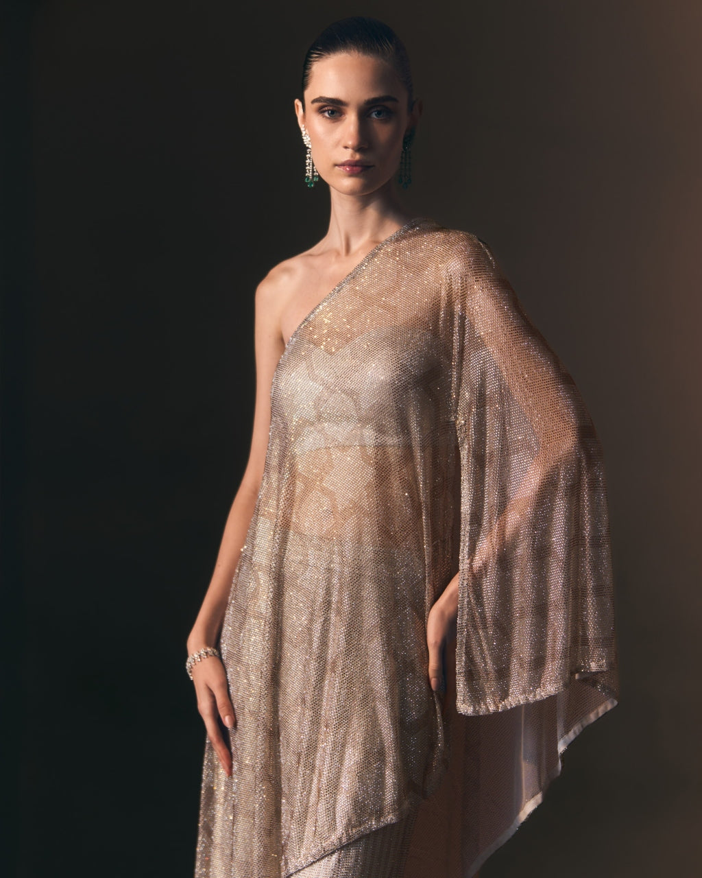 Moonstone Sharara Pants With Cape