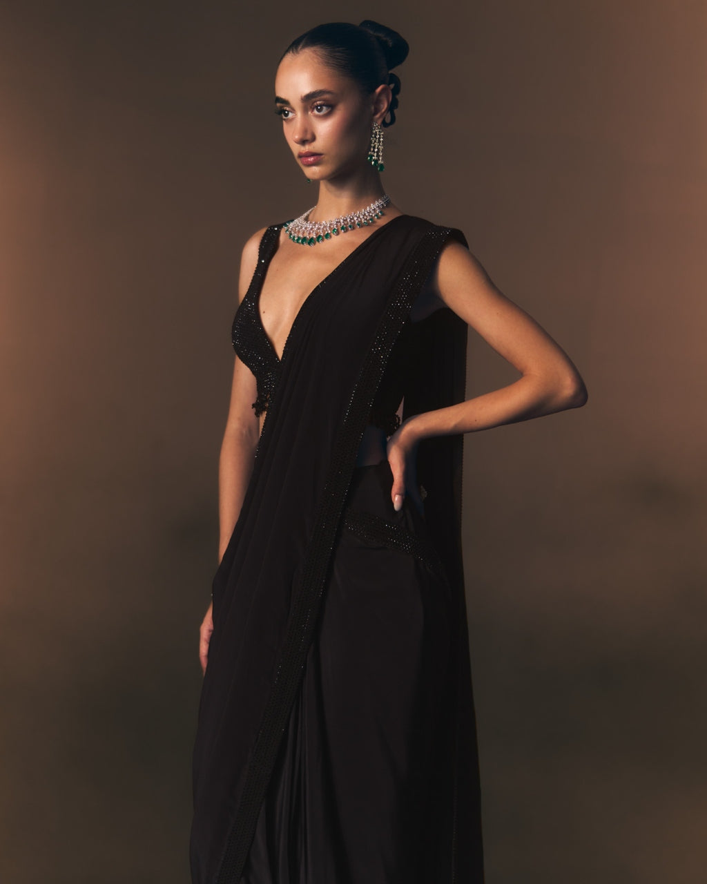 Sapphire Drape Sari