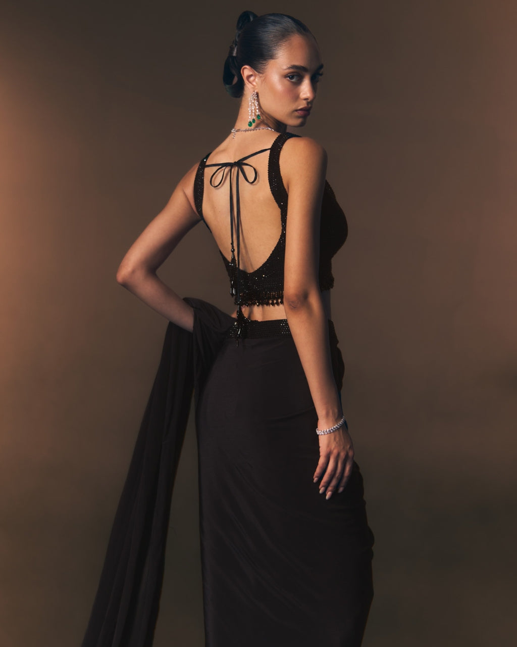 Sapphire Drape Sari