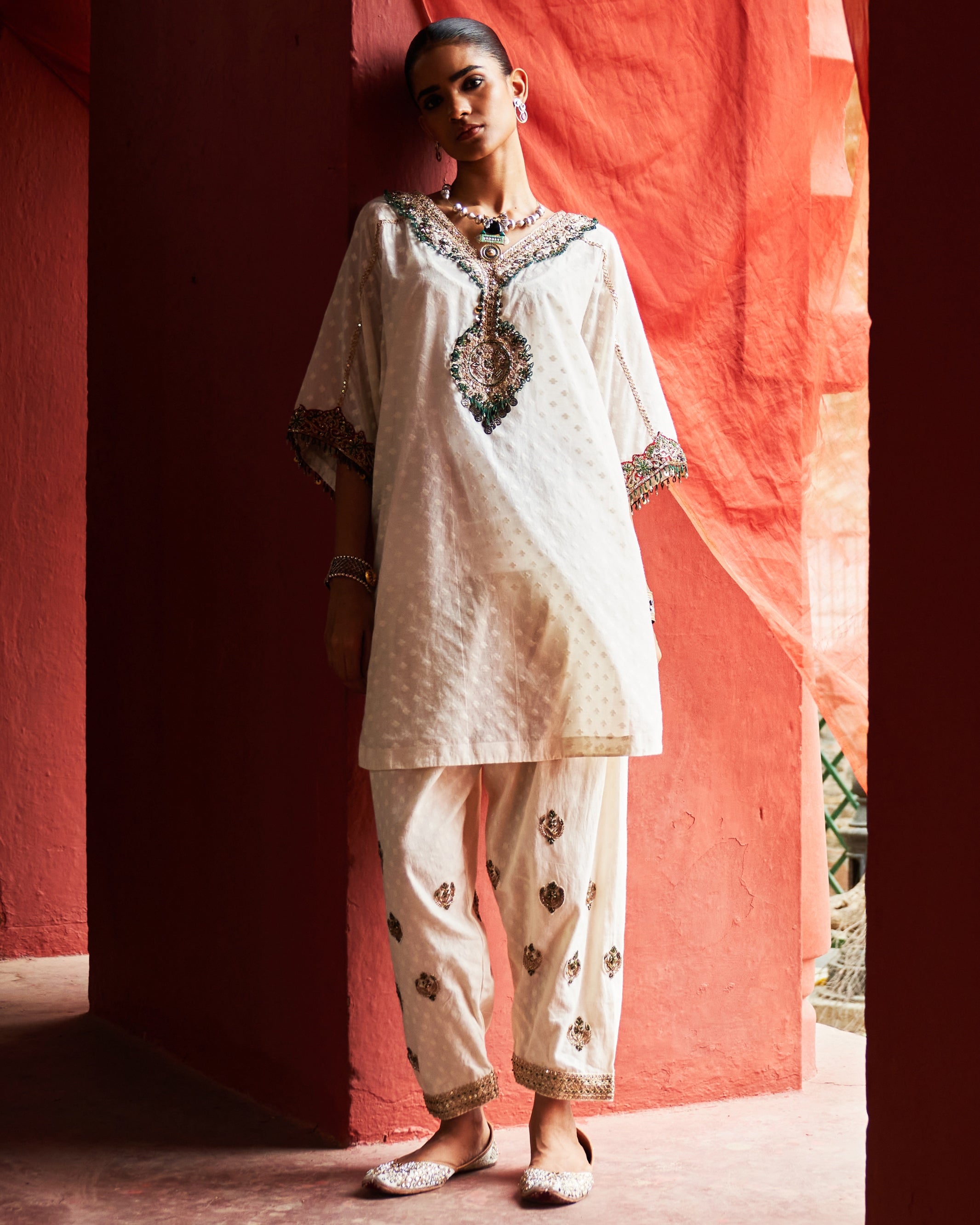 Ivory Short Kurta Set