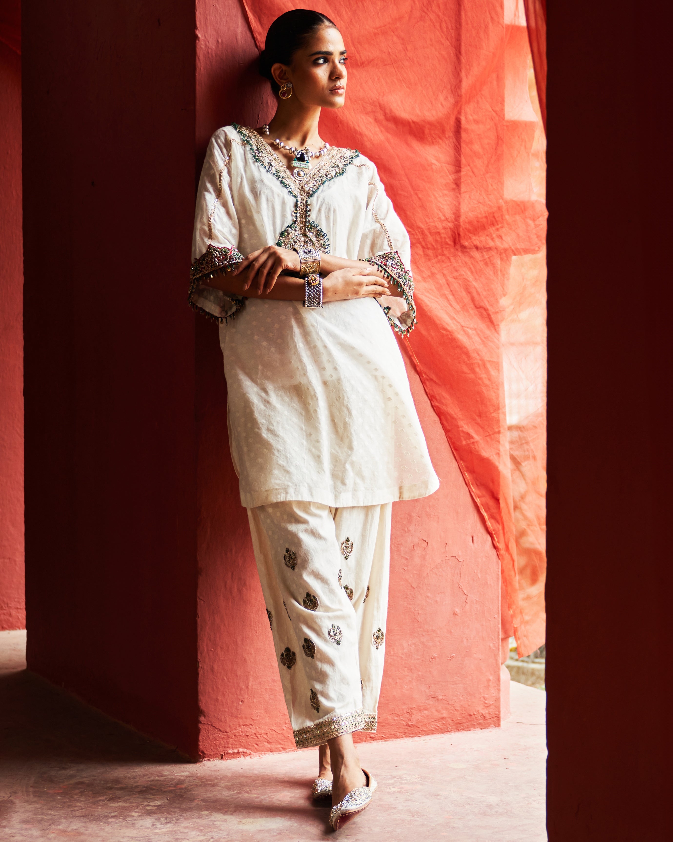 Ivory Short Kurta Set