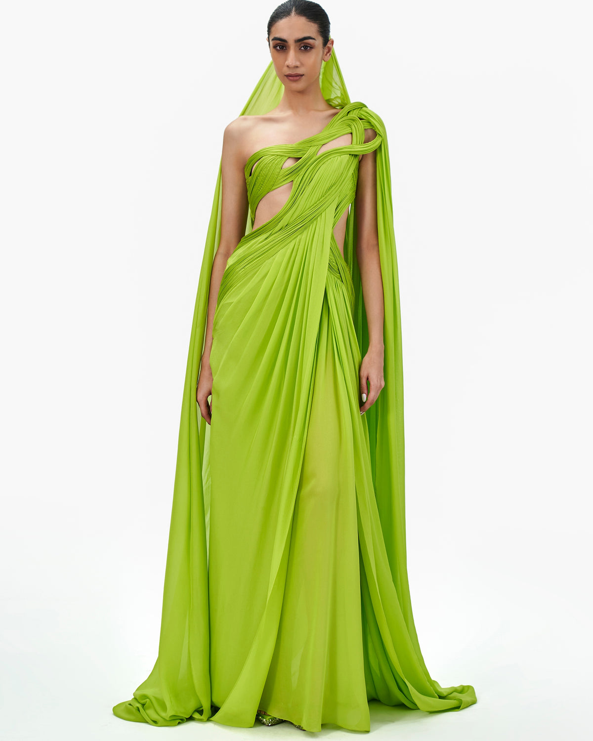 The Stellar Blaze Sari Gown