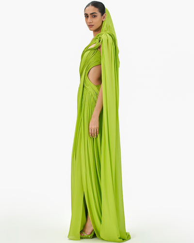 The Stellar Blaze Sari Gown