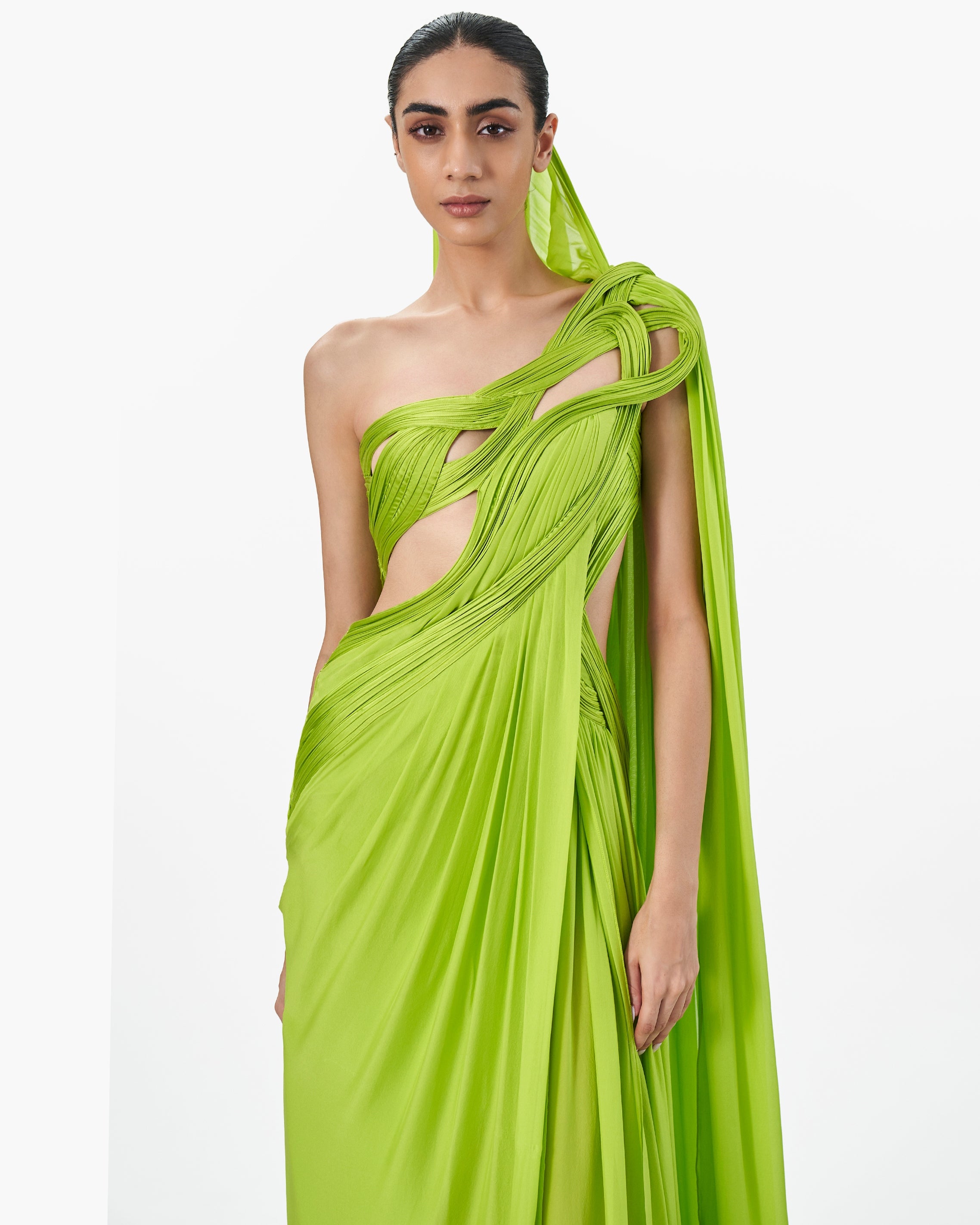 The Stellar Blaze Sari Gown