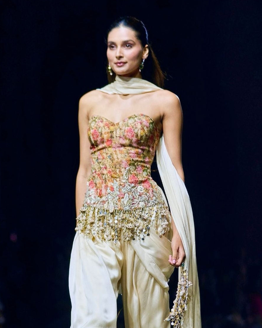 Ella Ivory Floral Kurta Salwar Set