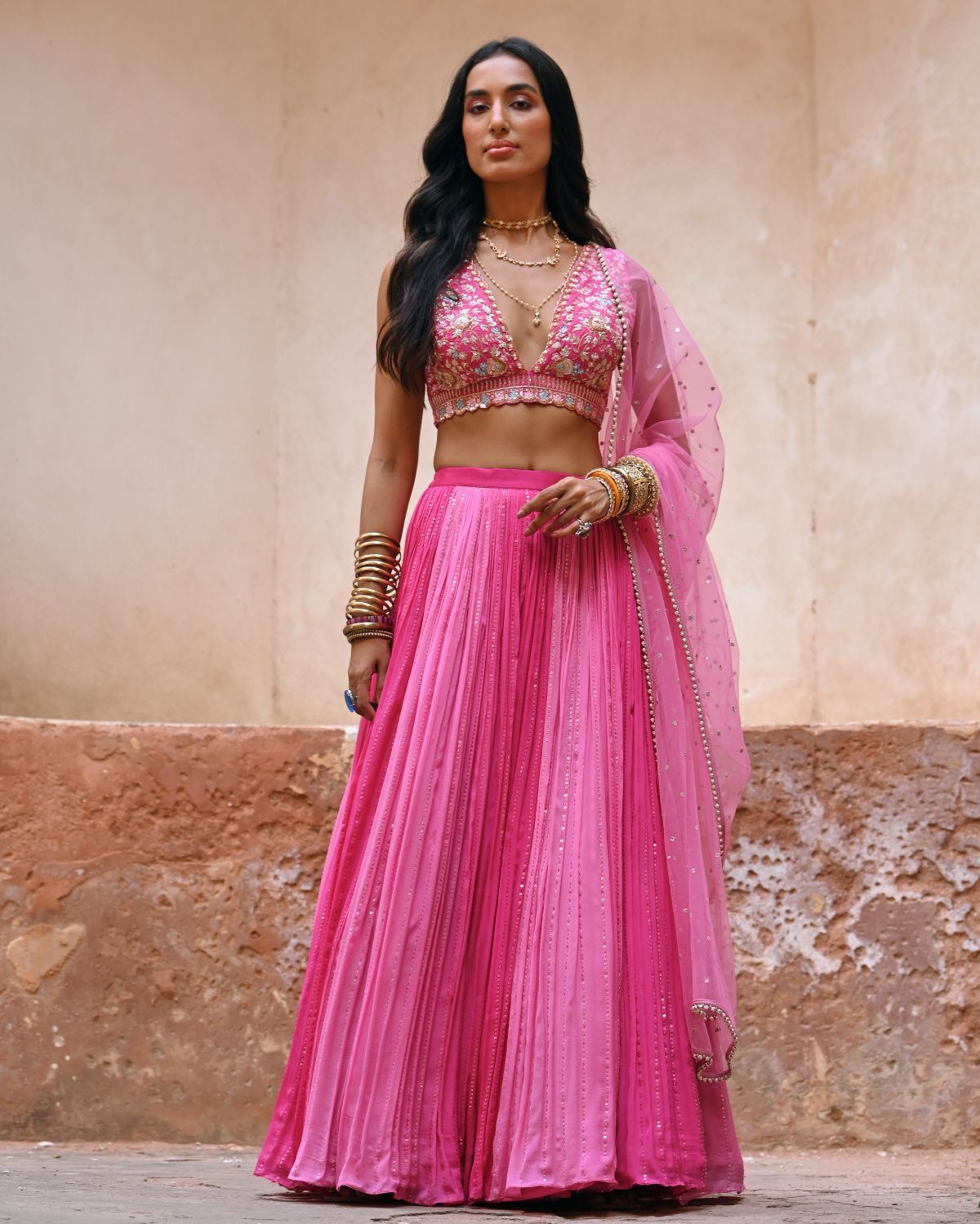 Ombré Meadow Lehenga Set