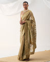 Flower Vine Embroidered Sari With Blouse | ITRH