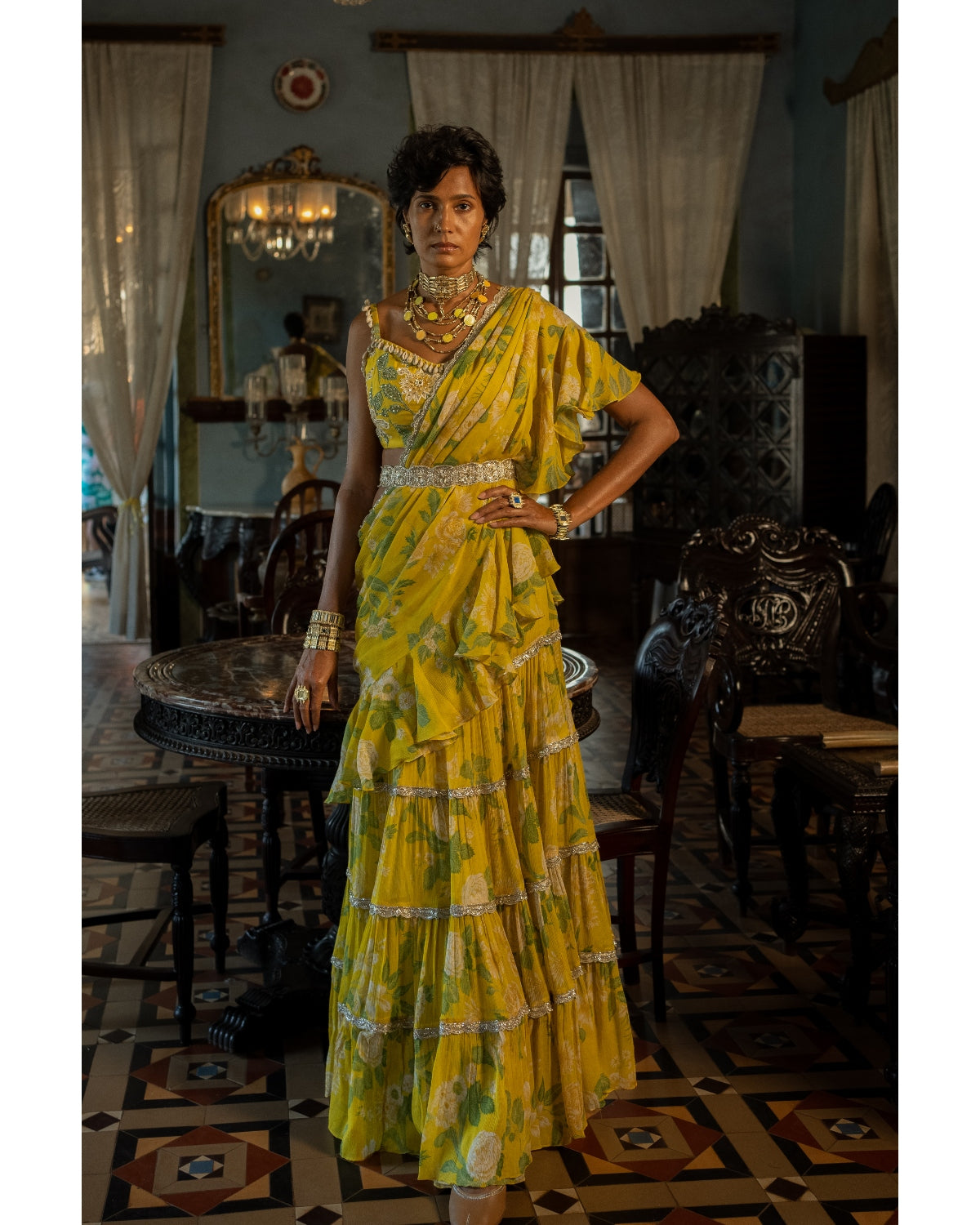 Safiya Sari Set By Paulmi & Harsh