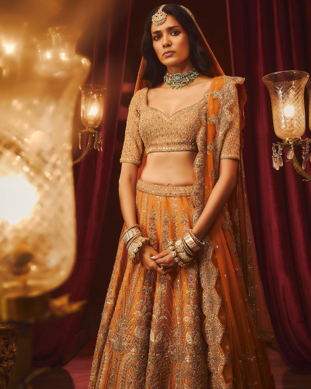 Rust Vivah Lehnga Set