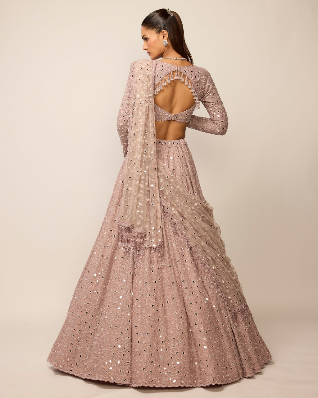 Ash Pink Lehenga Set
