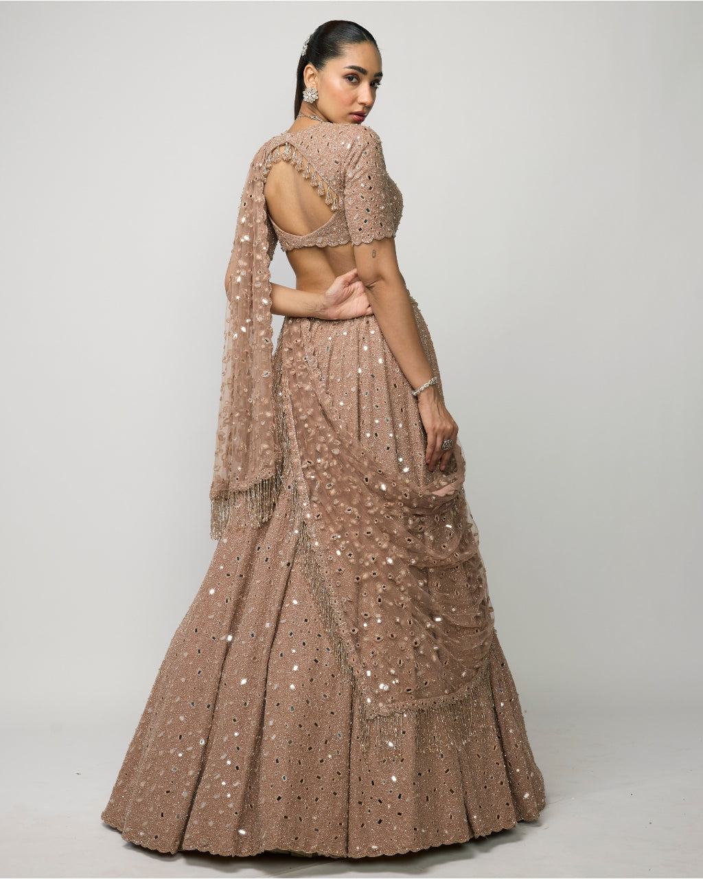 Bronze Rosé Lehenga Set