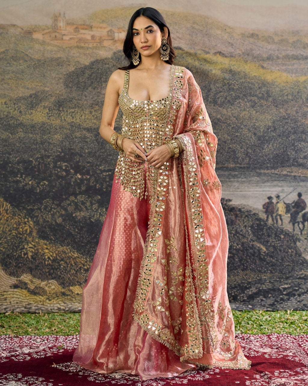 Gulbahar Mirror Sharara Set