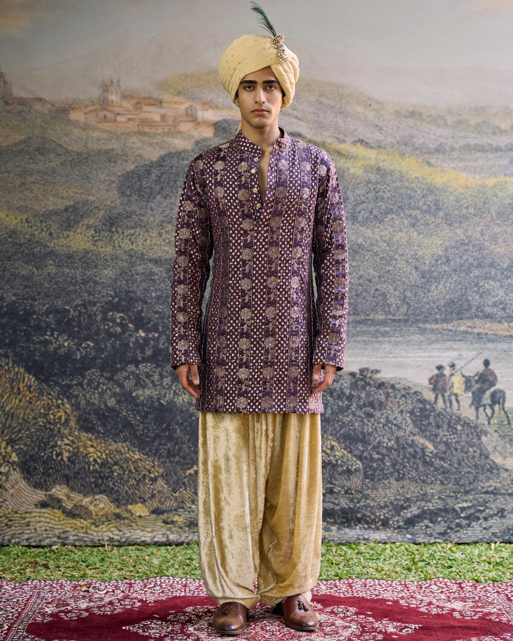 Baijanti Brocade Kurta Set
