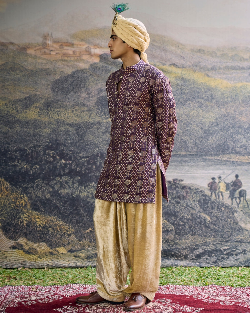 Baijanti Brocade Kurta Set