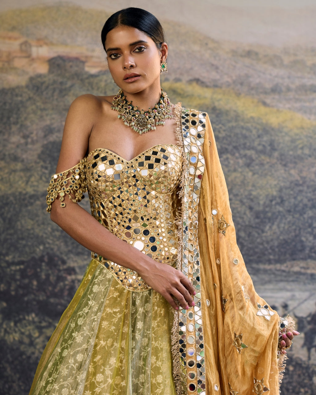 Hiranya Mirror Lehenga Set