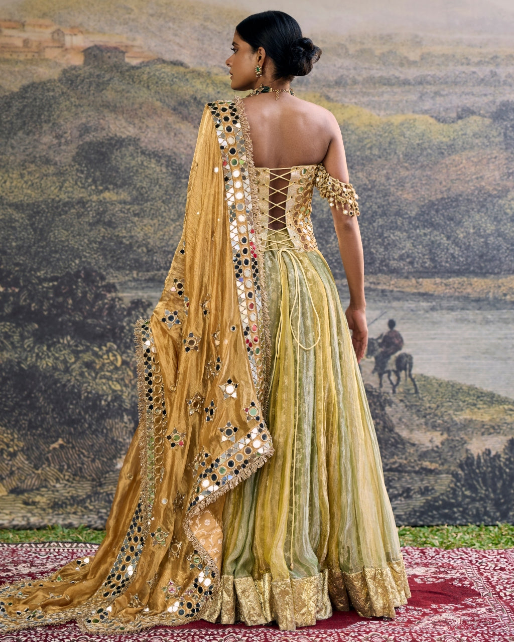 Hiranya Mirror Lehenga Set