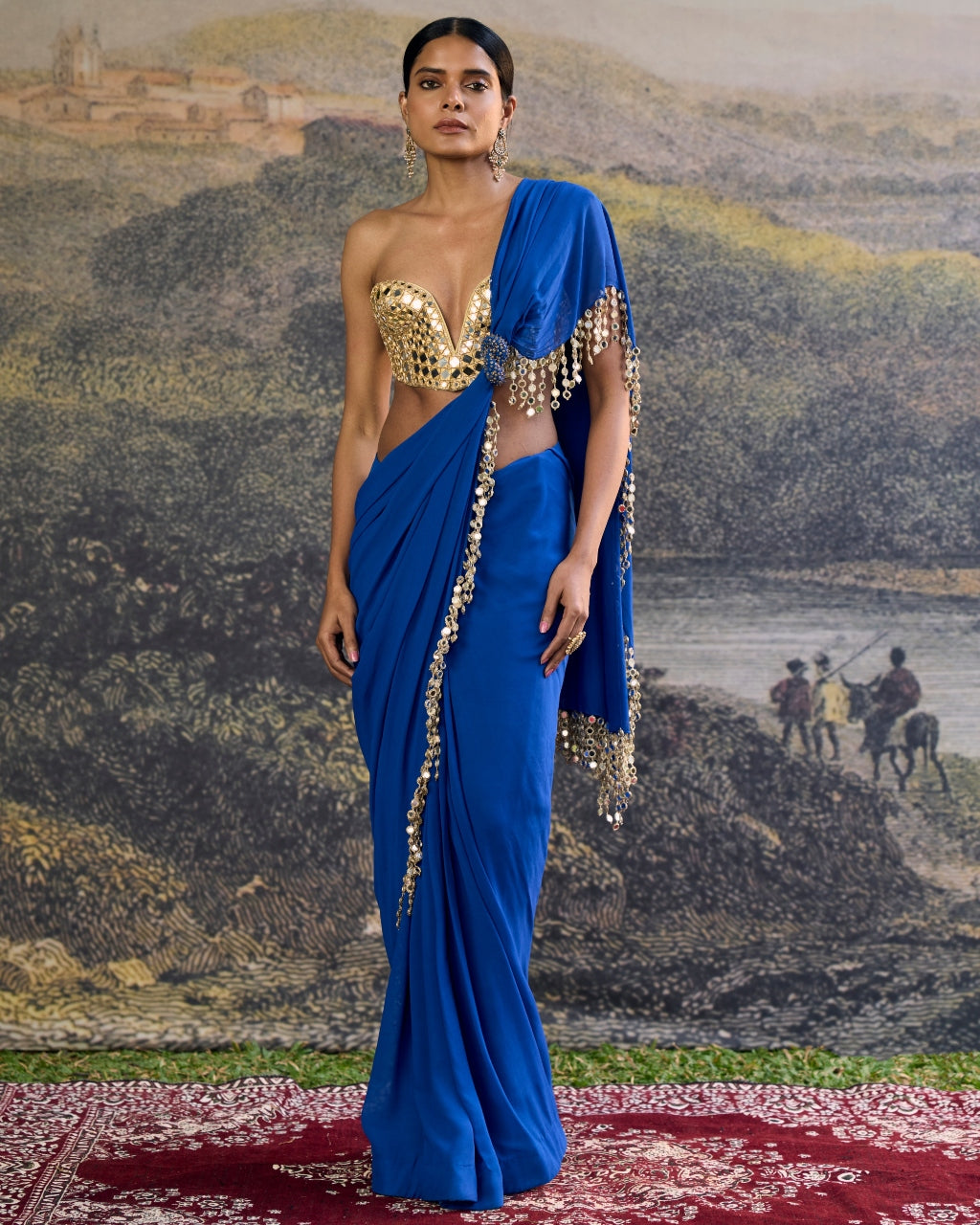 Neelanjana Mirror Sari Set