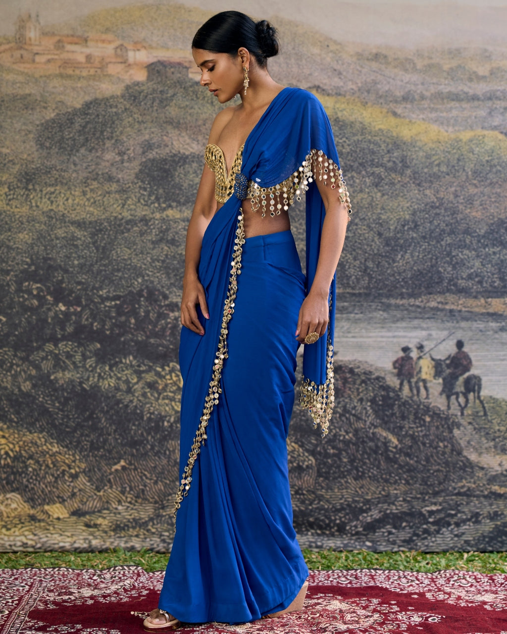 Neelanjana Mirror Sari Set