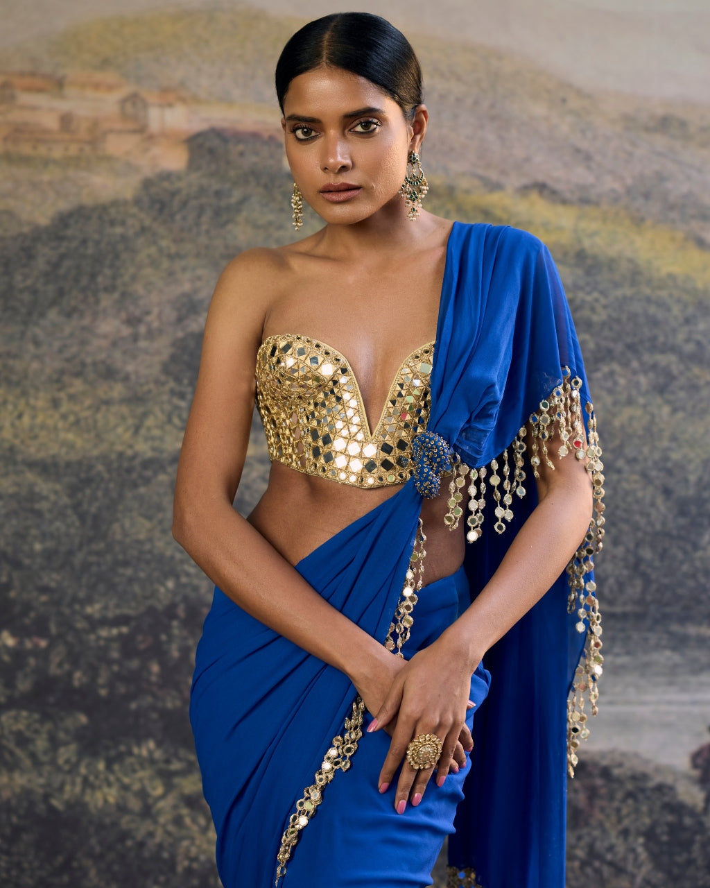 Neelanjana Mirror Sari Set