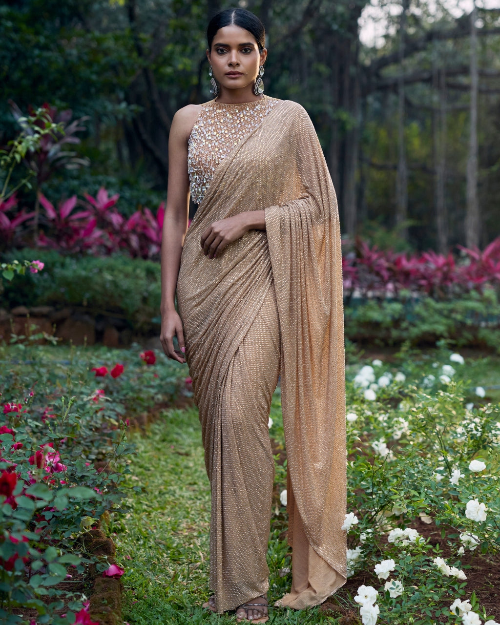 Kanak Tara Crystal Sari Set