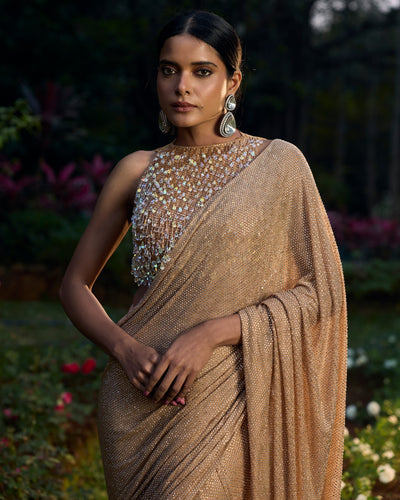 Kanak Tara Crystal Sari Set