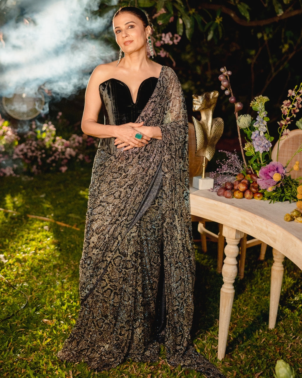 Midnight Frost Drape Set