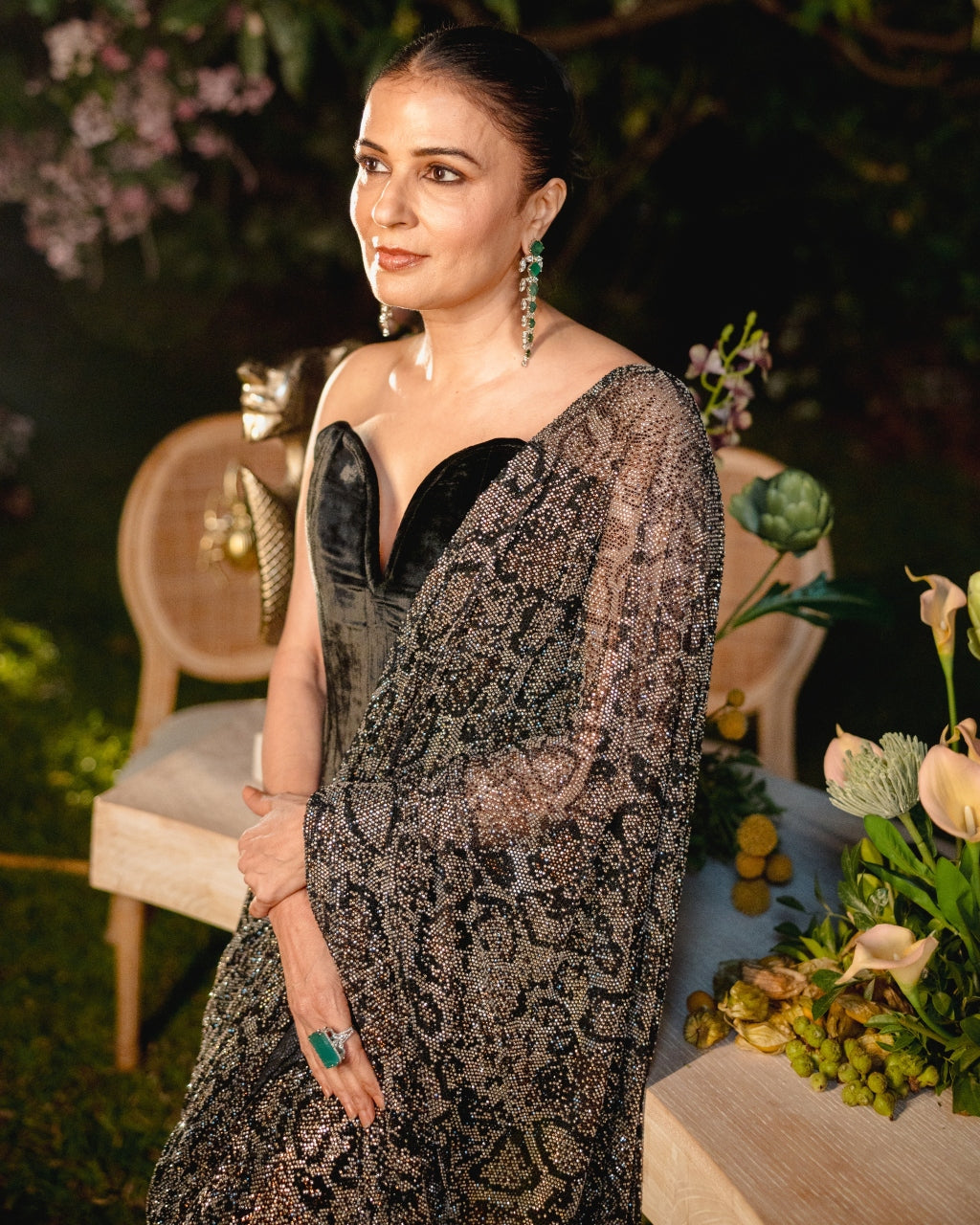 Midnight Frost Drape Set