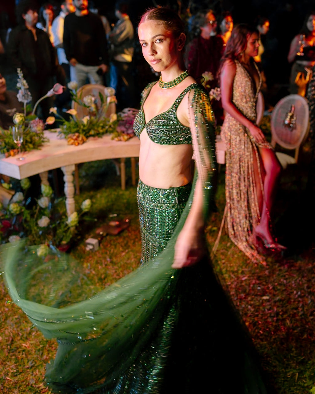 Emerald Élan Lehenga Set