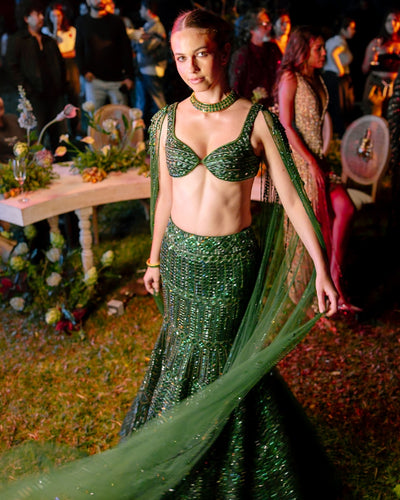 Emerald Élan Lehenga Set