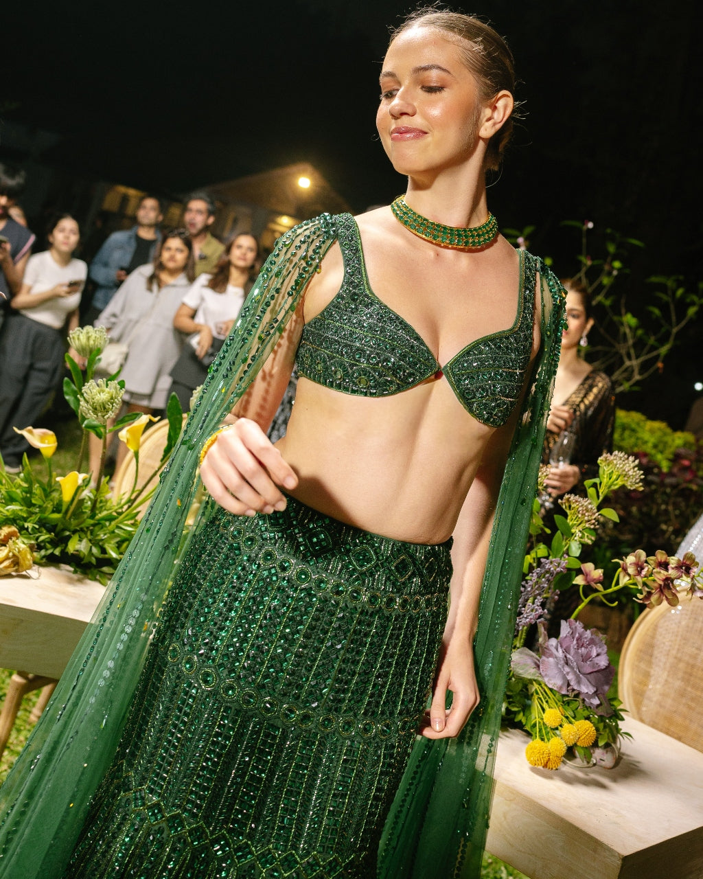 Emerald Élan Lehenga Set