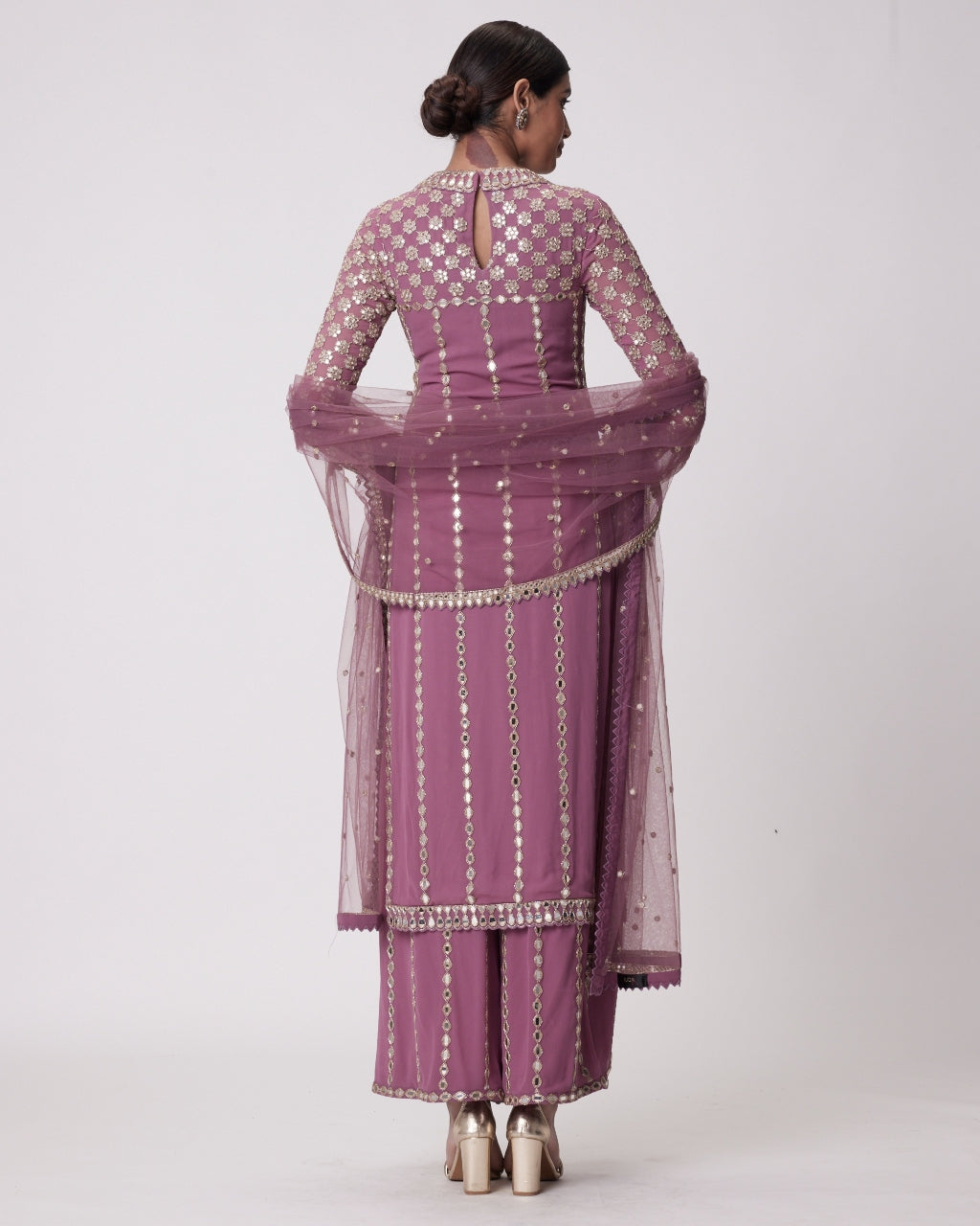 Mud Mauve Straight Kurta Set