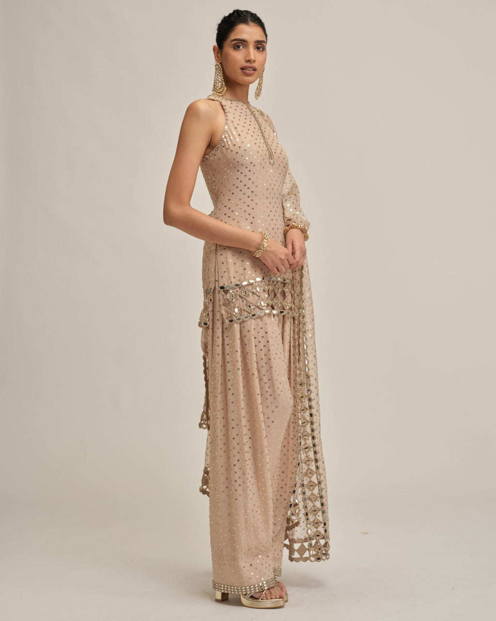 Light Beige Kurta Salwar Set