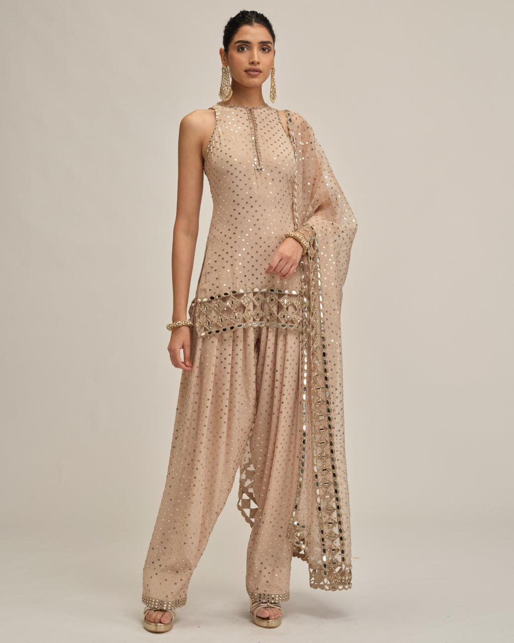 Light Beige Kurta Salwar Set