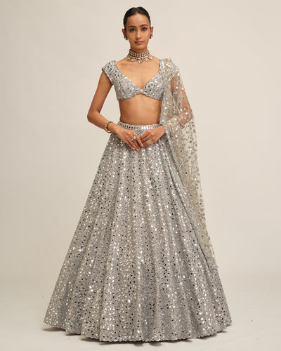 Silver Lehenga Set