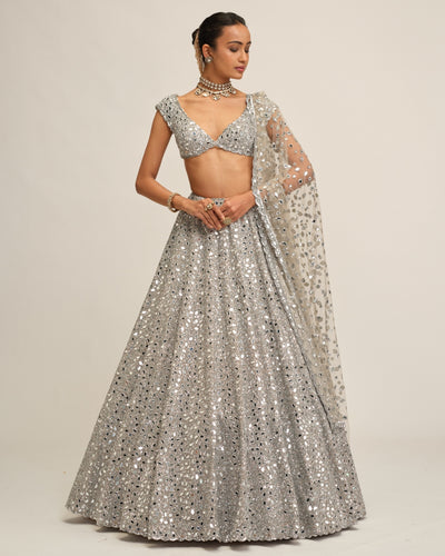 Silver Lehenga Set