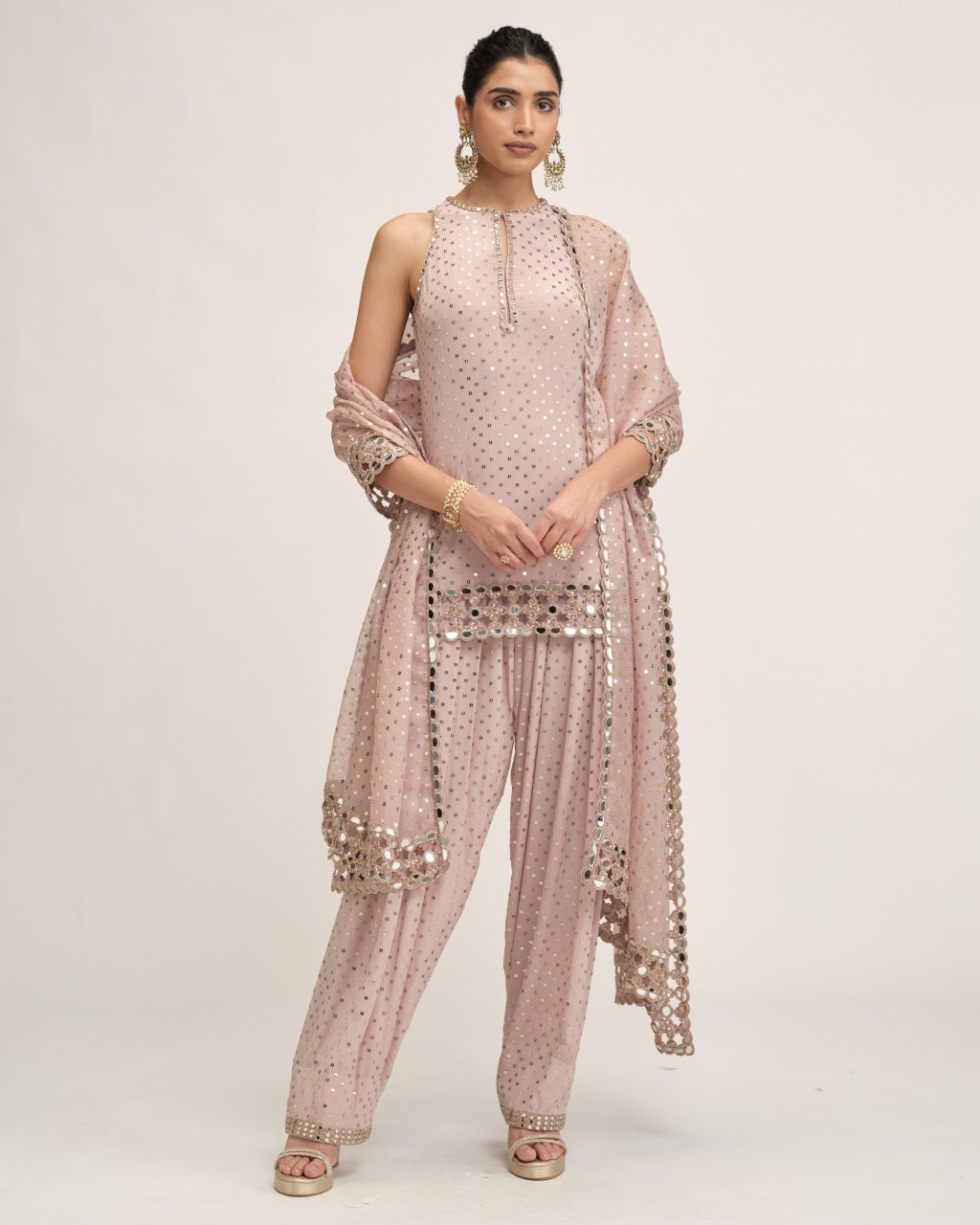 Ash Pink Kurta Salwar Set