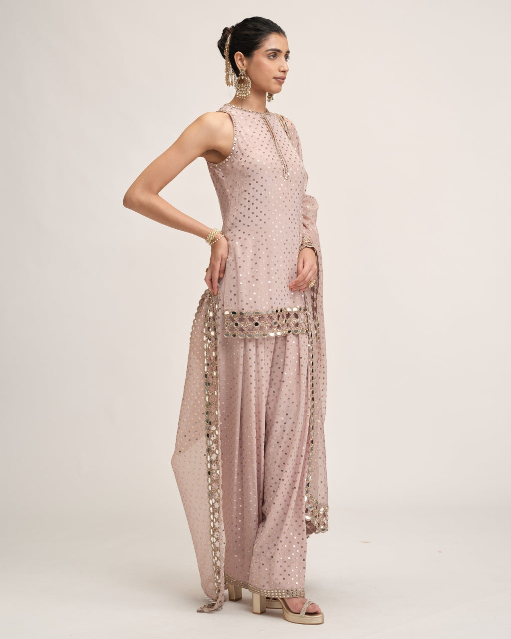 Ash Pink Kurta Salwar Set