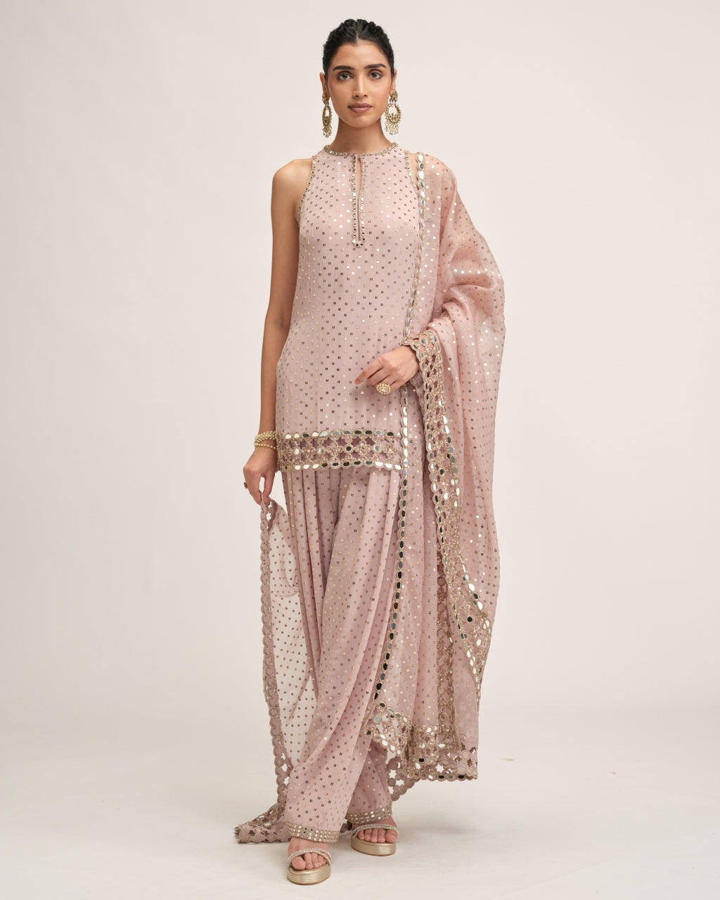 Ash Pink Kurta Salwar Set