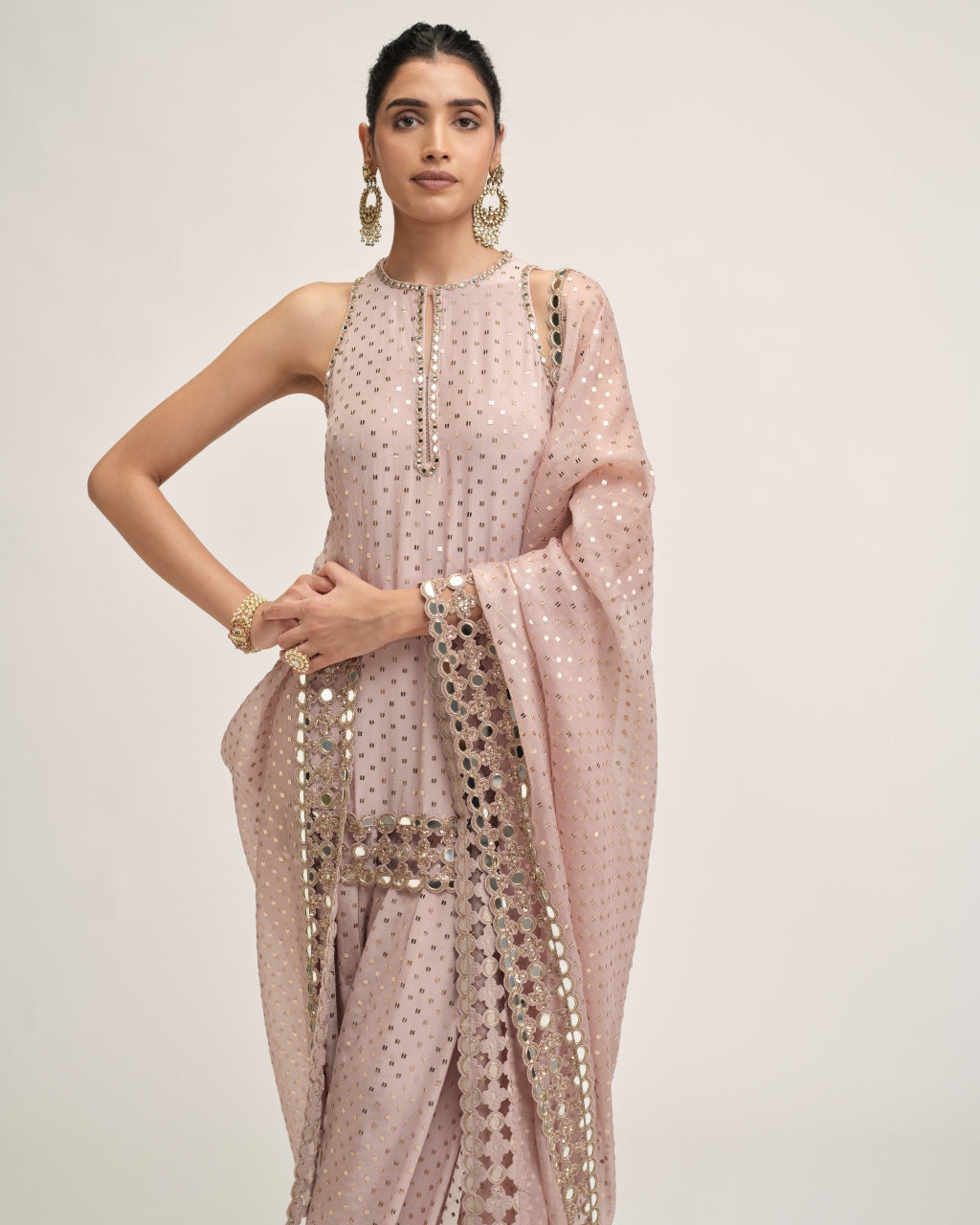Ash Pink Kurta Salwar Set