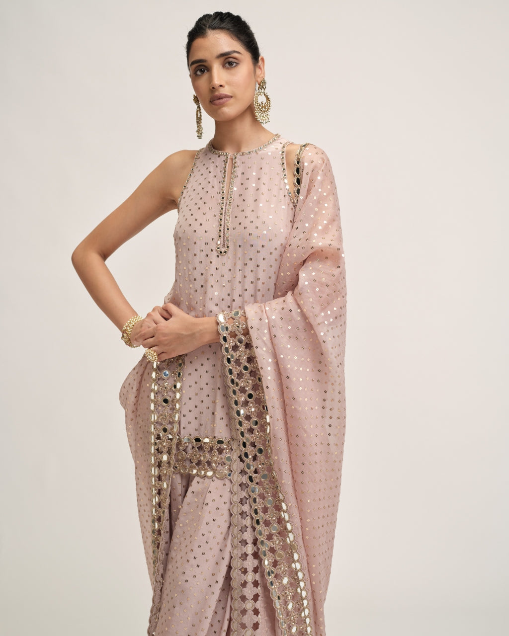 Ash Pink Kurta Salwar Set