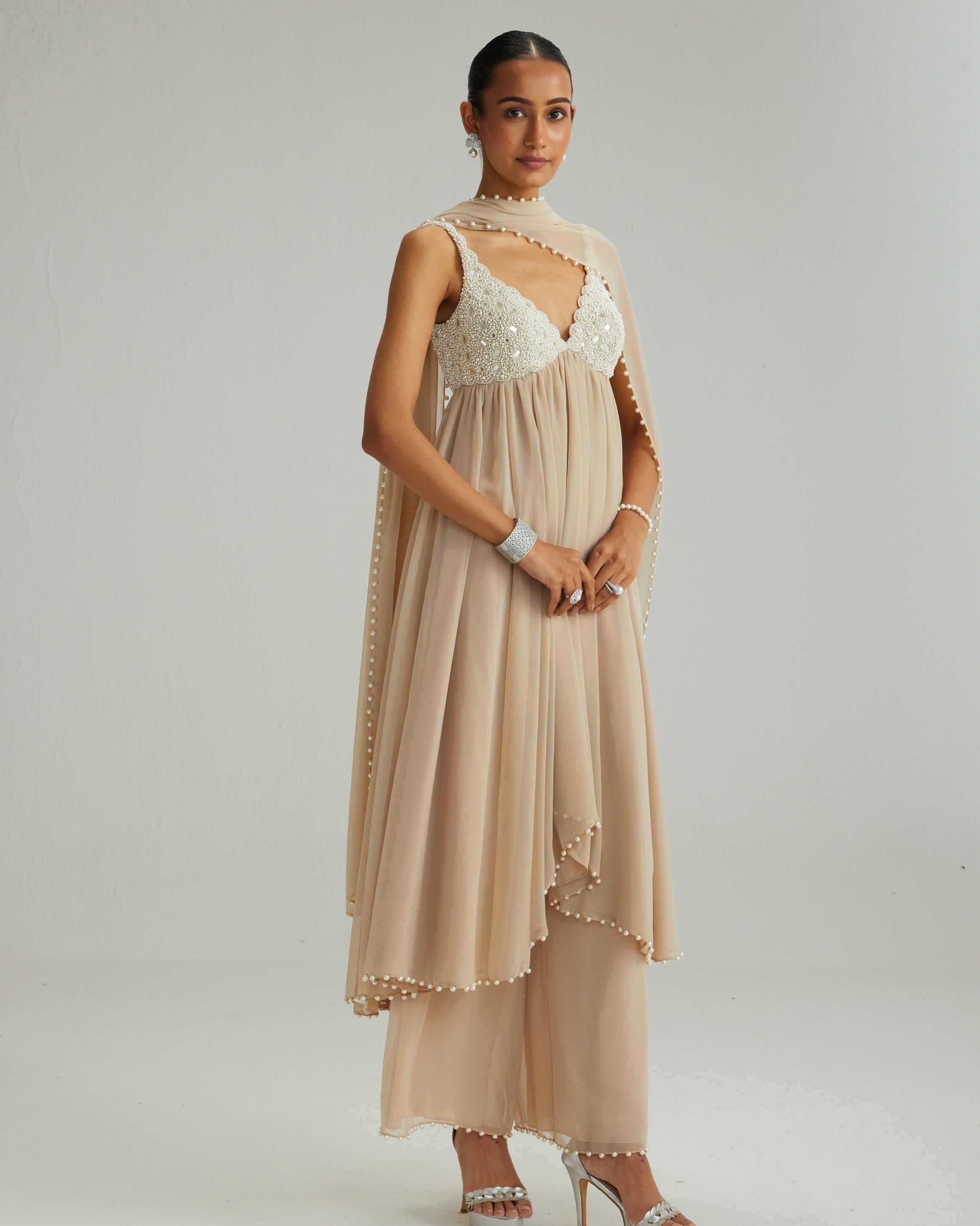 Light Beige Kurta Set