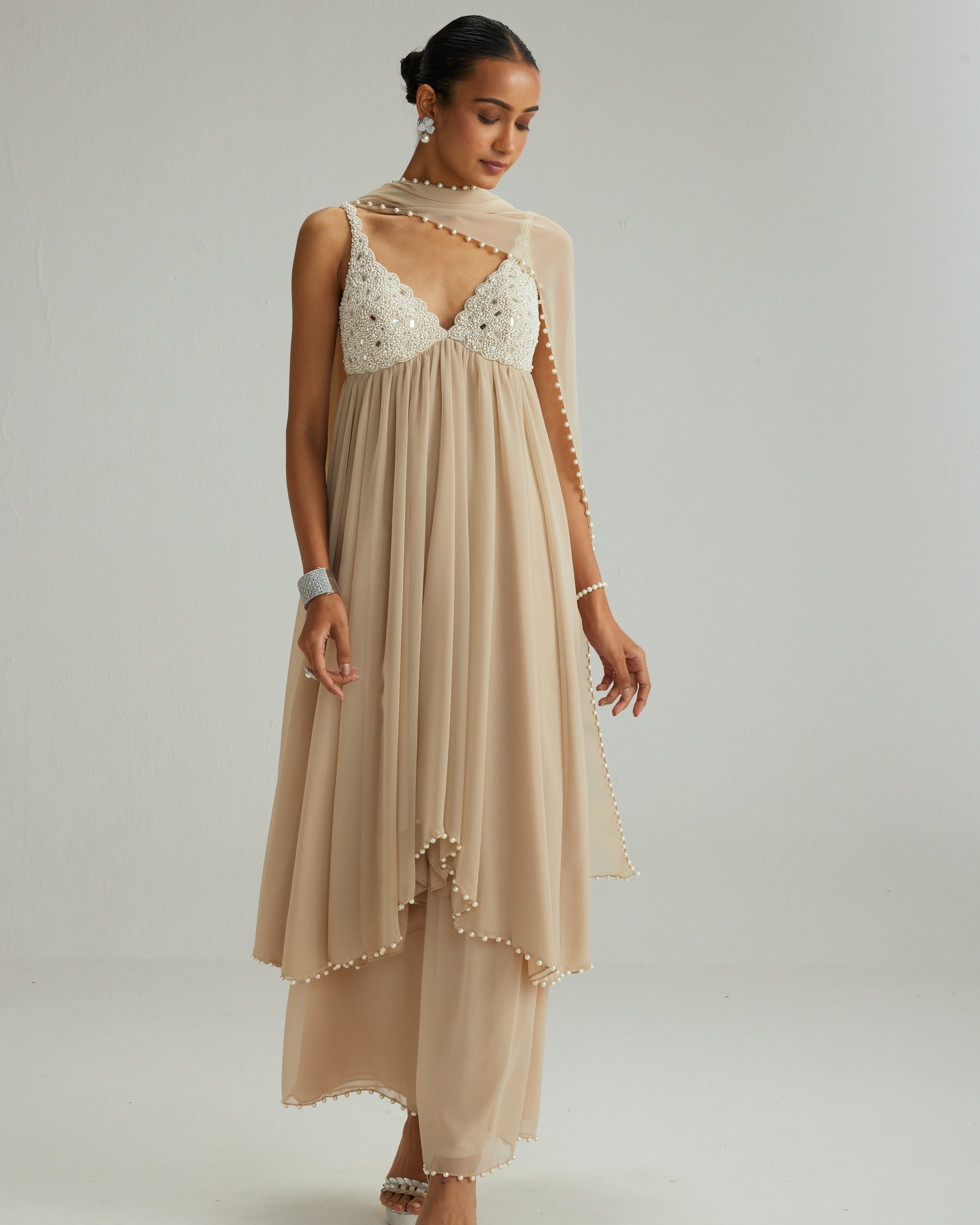 Light Beige Kurta Set