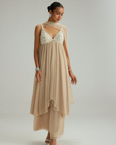 Light Beige Kurta Set