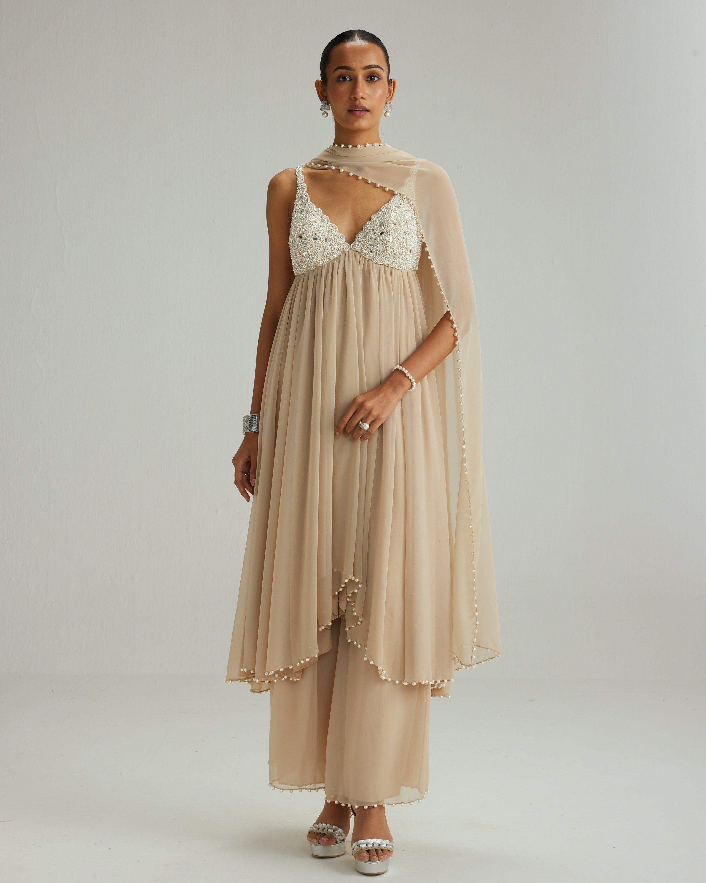 Light Beige Kurta Set