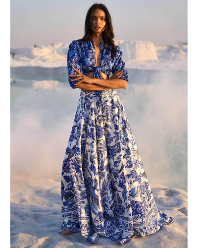 Porcelain Print Skirt Set