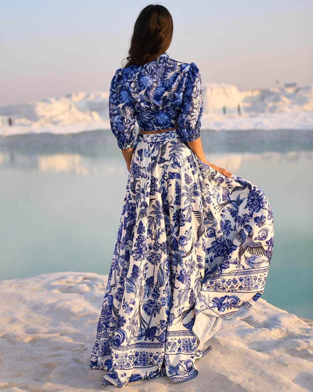Porcelain Print Skirt Set