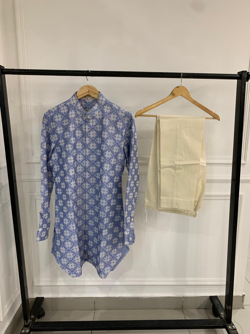 Persian Violet Foe Kurta Set