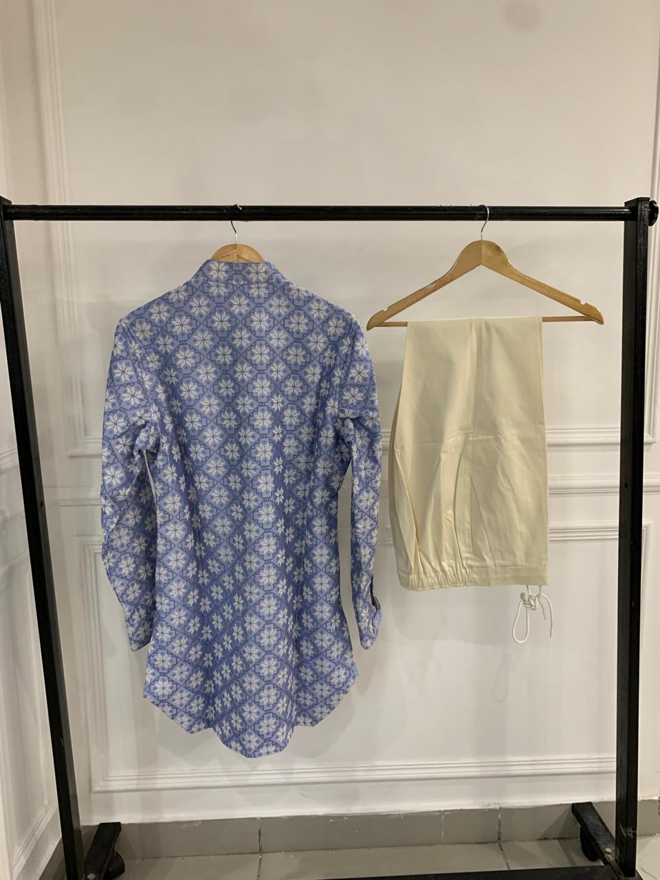 Persian Violet Foe Kurta Set